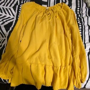 Gold long sleeve blouse